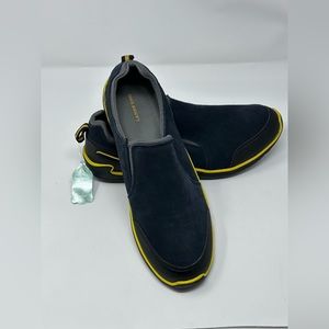 Lands' End mens Dark blue Suede Slip on Comfort Moc 432775 Size 12D